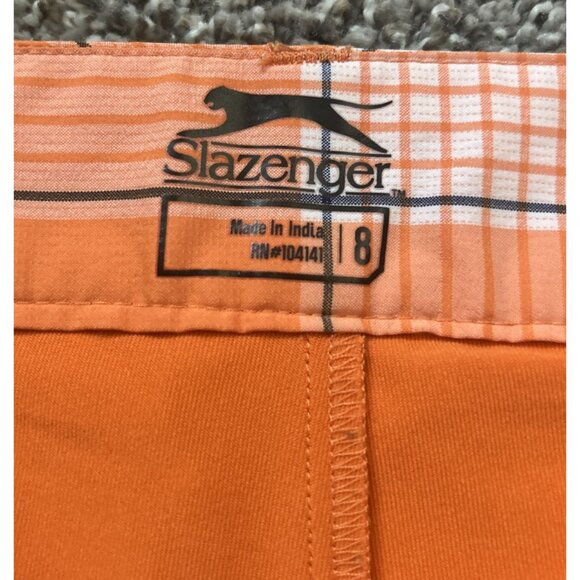 Slazenger Womens Orange Golf Mini Skort Plaid Size 8 5-Pockets A121 - Picture 3 of 8